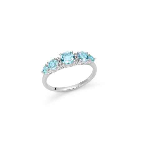 Anello Topazi Azzurri Degradé Oro Bianco LID4083X Donna Miluna - category_name - XDMG De Marchi Gianotti