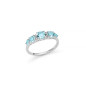 Anello Topazi Azzurri Degradé Oro Bianco LID4083X Donna Miluna Anello Topazi Azzurri Degradé Oro Bianco LID4083X Donna Miluna