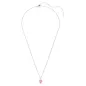 Collana Chroma, Cuore, Rosa, Placcato Rodio Donna Swarovski