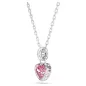 Collana Chroma, Cuore, Rosa, Placcato Rodio Donna Swarovski