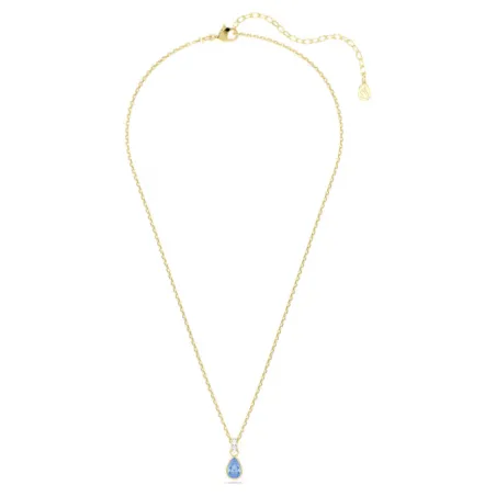Collana Chroma, Taglio Pear, Blu, Finitura Oro 18K Donna Swarovski