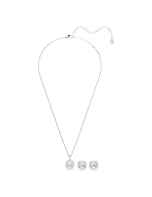 Set Una Angelic, Taglio Cushion, Bianco Donna Swarovski