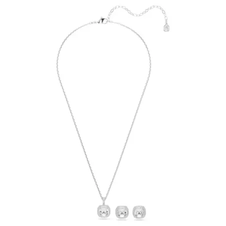 Set Una Angelic, Taglio Cushion, Bianco Donna Swarovski