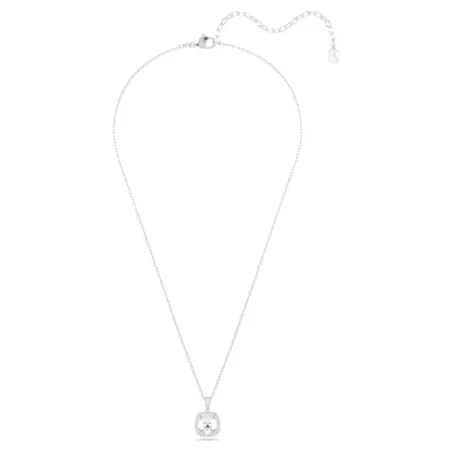 Collana pendente Una Angelic, Taglio Cushion, Bianco Donna Swarovski