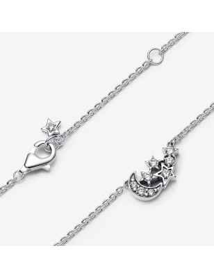 COLLANA LUNA CRESCENTE STELLE DONNA PANDORA 