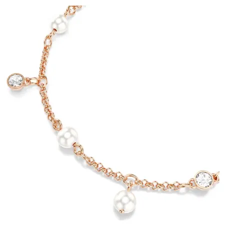 Bracciale Imber, Crystal Pearl, Finitura Oro Rosa 18K Donna Swarovski