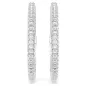 Orecchini a cerchio Dextera, Bianchi, Placcato Rodio Donna Swarovski Orecchini a cerchio Dextera, Bianchi, Placcato Rodio Donna Swarovski