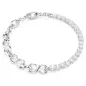 Bracciale Matrix, Taglio Round, Bianco, Placcato Rodio Donna Swarovski