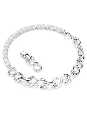 Bracciale Matrix, Taglio Round, Bianco, Placcato Rodio Donna Swarovski - category_name - XDMG De Marchi Gianotti
