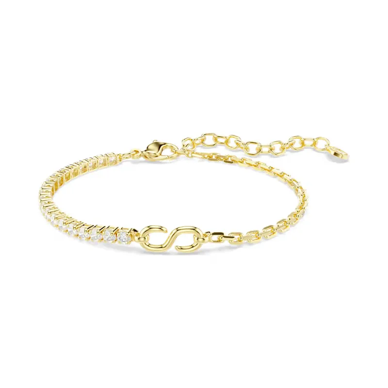 Bracciale Matrix, Taglio Round, Finitura Oro 18K Donna Swarovski Bracciale Matrix, Taglio Round, Finitura Oro 18K Donna Swarovski