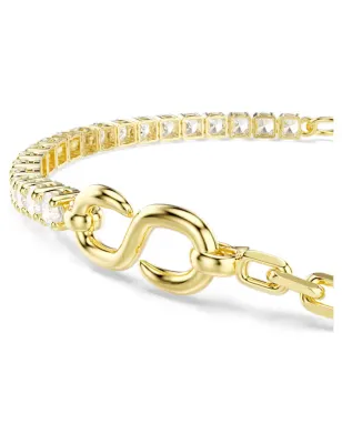 Bracciale Matrix, Taglio Round, Finitura Oro 18K Donna Swarovski