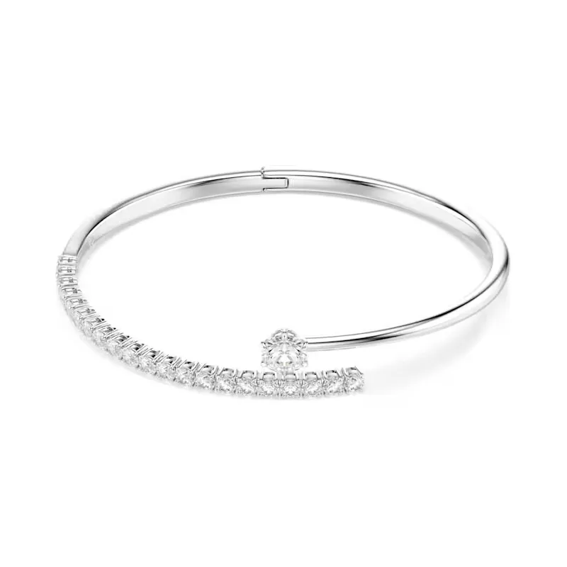 Bracciale Rigido Matrix, Bianco, Placcato Rodio, Mis.M Donna Swarovski Bracciale Rigido Matrix, Bianco, Placcato Rodio, Mis.M Donna Swarovski