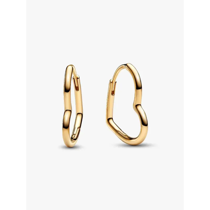 Orecchini Cerchi Cuori Asimmetrici Donna Pandora Orecchini Cerchi Cuori Asimmetrici Donna Pandora