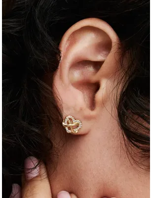 Orecchini Cuore Infinito Pietre Luminose Donna Pandora
