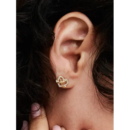 Orecchini Cuore Infinito Pietre Luminose Donna Pandora