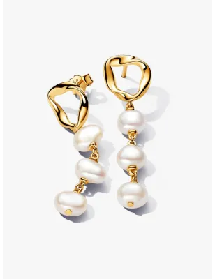 Orecchini Pendenti Linea Sinuosa con Perle d'Acqua Dolce Donna Pandora - category_name - XDMG De Marchi Gianotti