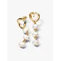 Orecchini Pendenti Linea Sinuosa con Perle d'Acqua Dolce Donna Pandora Orecchini Pendenti Linea Sinuosa con Perle d'Acqua Dolce Donna Pandora