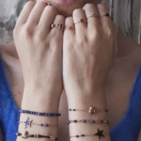 Bracciale con Maglie e Pietre di Lapislazzuli Donna Maman et Sophie