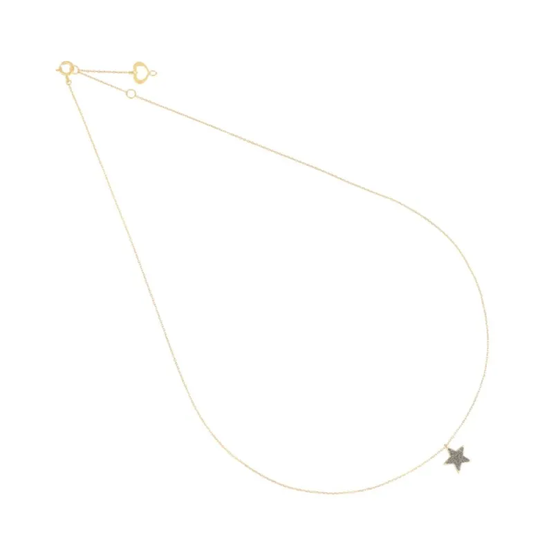 Girocollo 18KT Stella Pendente Polvere Cromo Donna Maman et Sophie