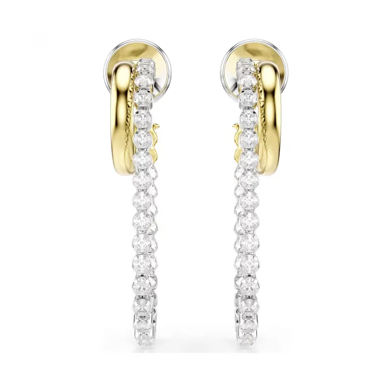 Orecchini Hyperbola, Bianchi, Mix di Finitura Donna Swarovski Orecchini Hyperbola, Bianchi, Mix di Finitura Donna Swarovski