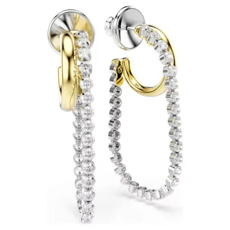 Orecchini Hyperbola, Bianchi, Mix di Finitura Donna Swarovski