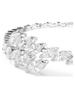 Bracciale Mesmera, Taglio Marquise, Bianco, Placcato Rodio Donna Swarovski