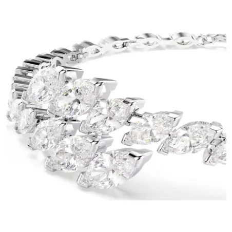 Bracciale Mesmera, Taglio Marquise, Bianco, Placcato Rodio Donna Swarovski