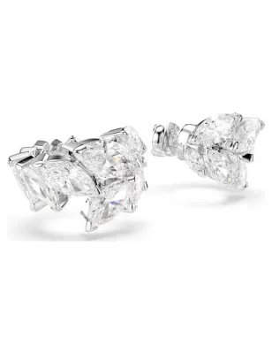 Orecchini Ear Cuff Mesmera, Bianchi, Taglio Marquise Donna Swarovski