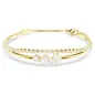 Bracciale Doppio Mesmera, Bianco, Finitura Oro 18K Donna Swarovski Bracciale Doppio Mesmera, Bianco, Finitura Oro 18K Donna Swarovski