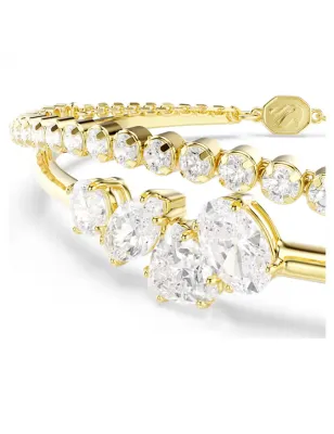 Bracciale Doppio Mesmera, Bianco, Finitura Oro 18K Donna Swarovski