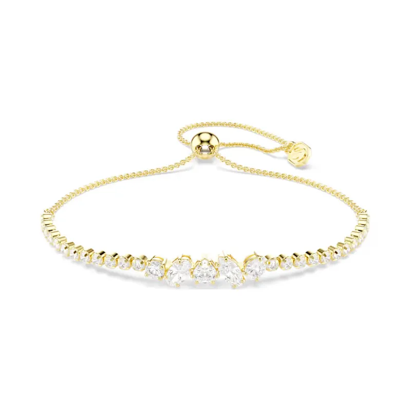 Bracciale Mesmera, Bianco, Finitura Oro 18K Donna Swarovski