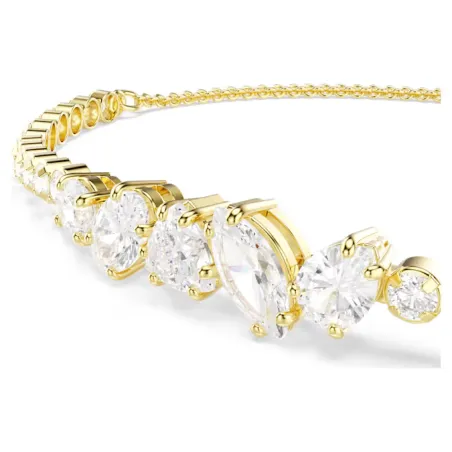 Bracciale Mesmera, Bianco, Finitura Oro 18K Donna Swarovski