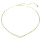 Collana a V Mesmera, Bianca, Finitura Oro 18K Donna Swarovski