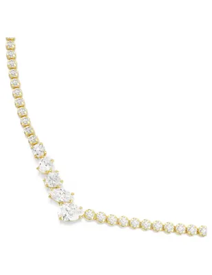 Collana a V Mesmera, Bianca, Finitura Oro 18K Donna Swarovski