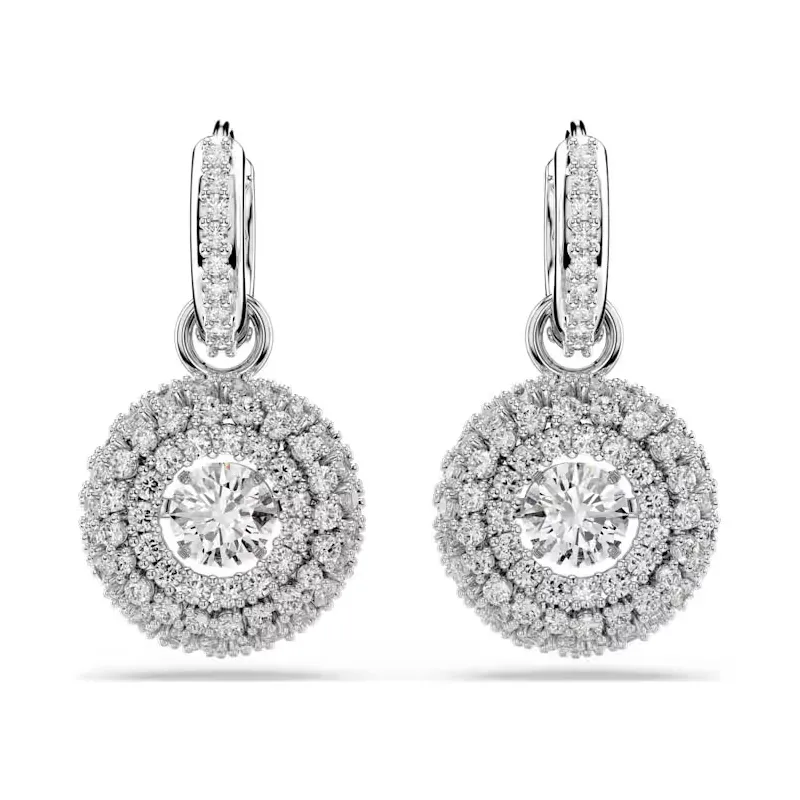 Orecchini pendenti Sublima, Taglio Round, Bianchi Donna Swarovski Orecchini pendenti Sublima, Taglio Round, Bianchi Donna Swarovski