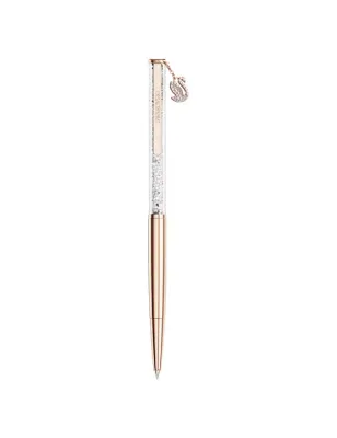 Penna Sfera Crystalline, Cigno, Placcato Color Oro Rosa Swarovski
