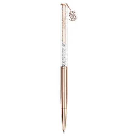 Penna Sfera Crystalline, Cigno, Placcato Color Oro Rosa Swarovski