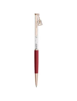 Penna Sfera Crystalline, Campana, Laccato Rosso Donna Swarovski