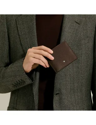 Portafoglio Sartorial 8 Tasche Pelle Ebano MB223023 Uomo Montblanc