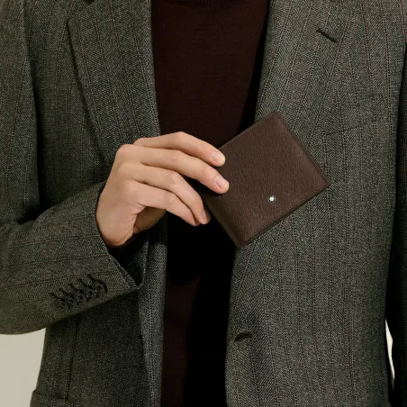 Portafoglio Sartorial 8 Tasche Pelle Ebano MB223023 Uomo Montblanc