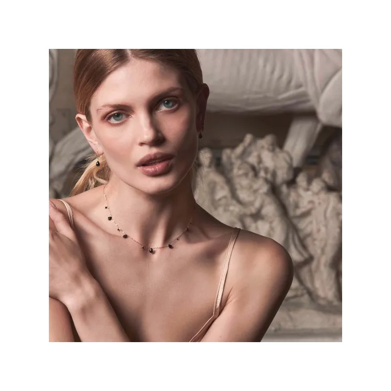 Girocollo 18KT Drops Nere Donna Maman et Sophie