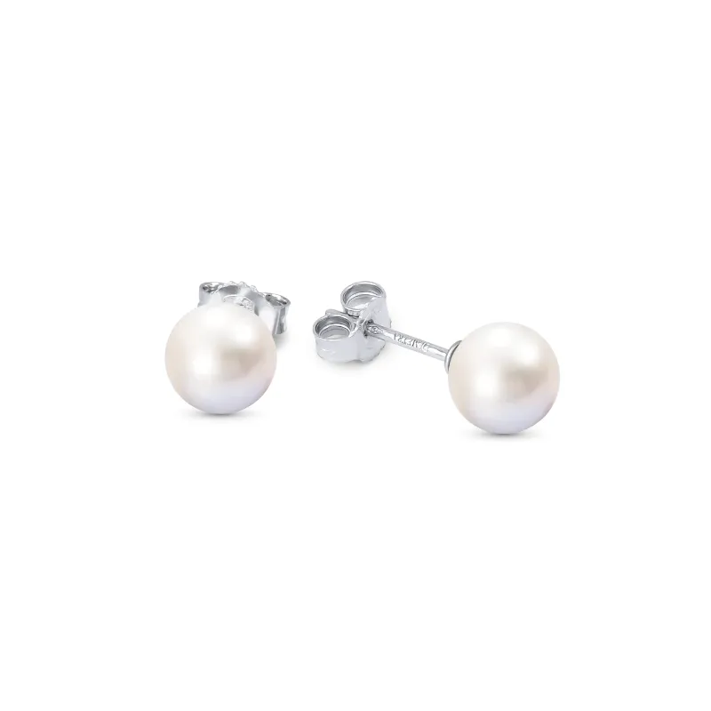 Orecchini in oro bianco perle Akoya Japan 8-8,5mm Donna Demetra Orecchini in oro bianco perle Akoya Japan 8-8,5mm Donna Demetra