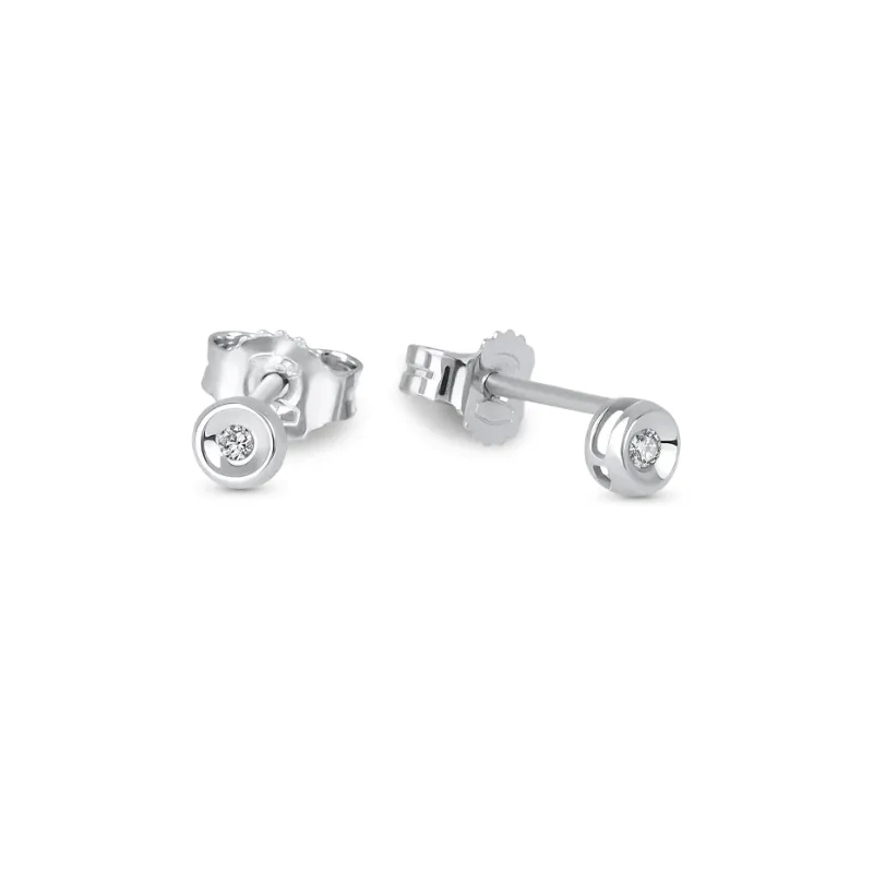 Orecchini Punti luce oro bianco 0.02 Ct Donna Demetra Orecchini Punti luce oro bianco 0.02 Ct Donna Demetra