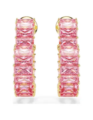ORECCHINI A CERCHIO MATRIX CUORE ROSA DONNA SWAROVSKI