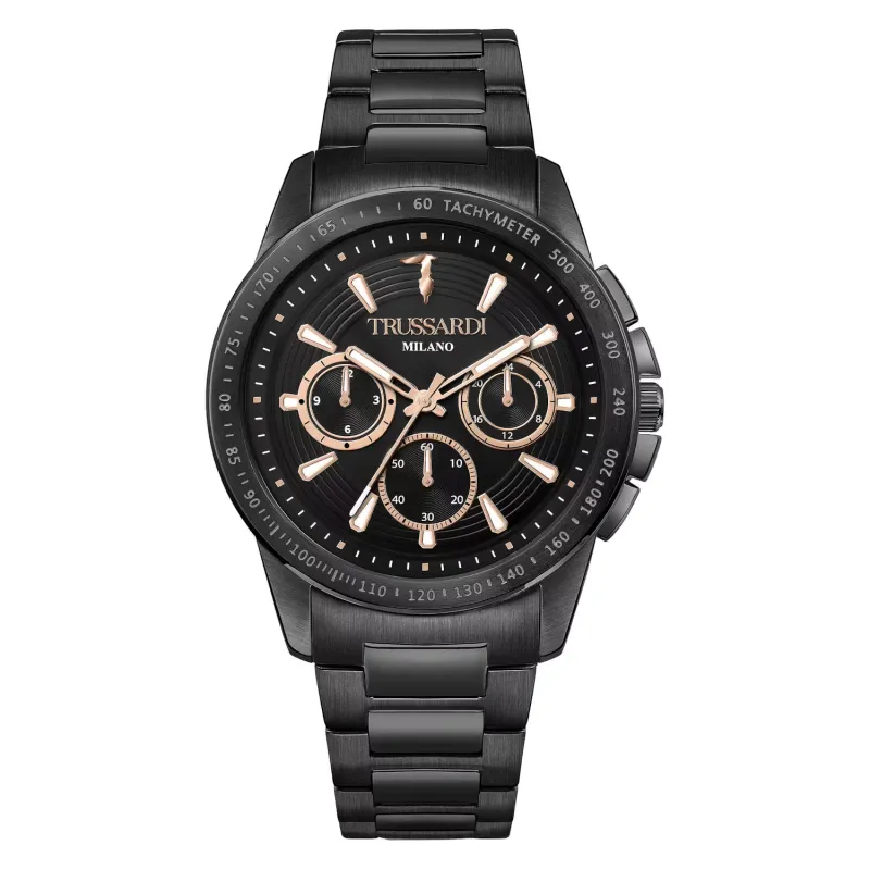 Orologio T-Hawk Total Black Cronografo R2453153002 Uomo Trussardi Orologio T-Hawk Total Black Cronografo R2453153002 Uomo Trussardi