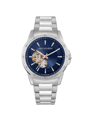 Orologio T-Hawk Automatico Open Heart Blu R2423153002 Uomo Trussardi - category_name - XDMG De Marchi Gianotti