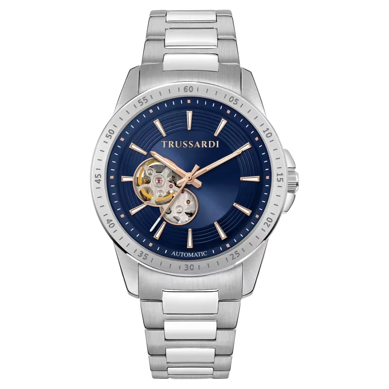 Orologio T-Hawk Automatico Open Heart Blu R2423153002 Uomo Trussardi