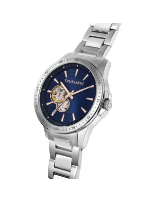 Orologio T-Hawk Automatico Open Heart Blu R2423153002 Uomo Trussardi - category_name - XDMG De Marchi Gianotti