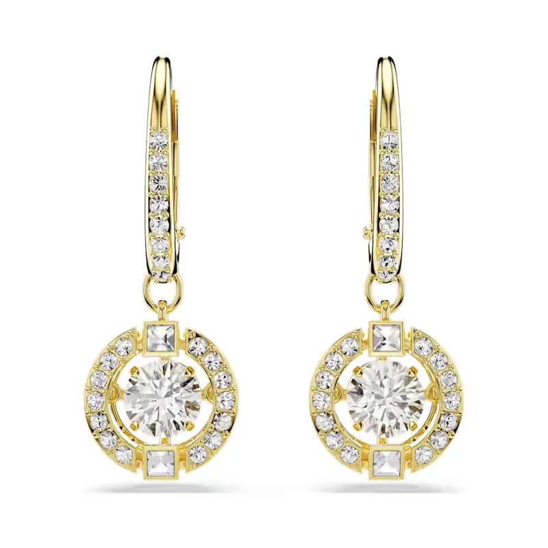 Orecchini Pendenti Dorati Una Angelic Donna Swarovski Orecchini Pendenti Dorati Una Angelic Donna Swarovski