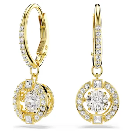 Orecchini Pendenti Dorati Una Angelic Donna Swarovski